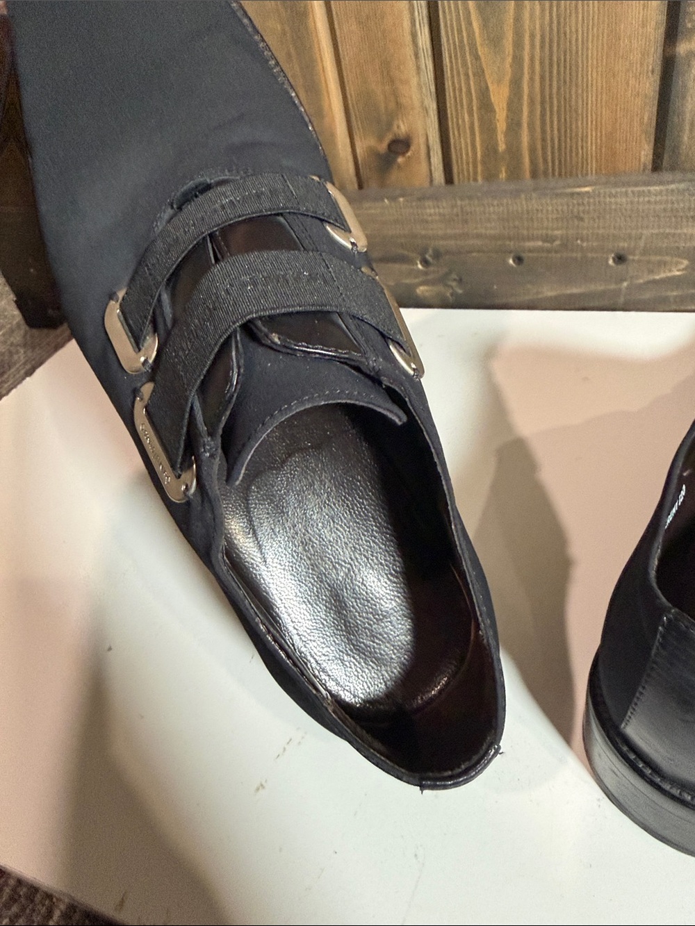Donald J. Pliner Men's Black Double-Strap Monk Oxfords - Picture 7 of 7